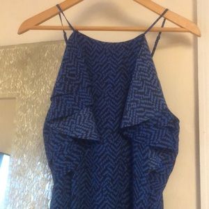 Banana Republic  blue geometric maxi dress